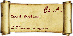 Csont Adelina névjegykártya